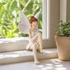Flower Fairy Ornaments, Beautiful And Fine Carving Figurines, Resin Sculpture for Home Patio Balcony Garden