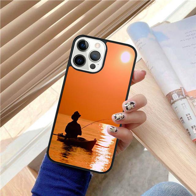 Fishing Lake Sunset Phone Case For iPhone 17 Air 15 16 Cover  14 11 13 Pro Max 12 Plus Max Cover Coque