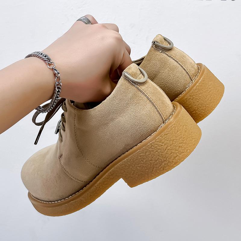 Paris Mickey Derby shoes couple versatile casual leather shoes platform heightening low top big head shoes 14433-A