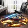 1PC Car robots Battle Round Rug, Non-slip Chair Mat, Home Decor, Circle Carpet Perfect for Office, Bedroom, Living Room,Christmas gift