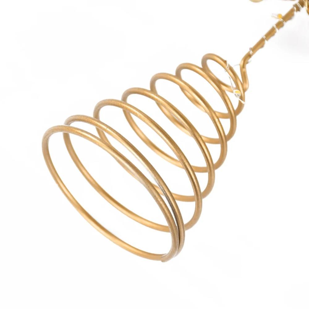 Gold Iron Xmas Tree Ornaments Pearl Wire LED Glowing Star Lamp New Home Decoration Party Decor