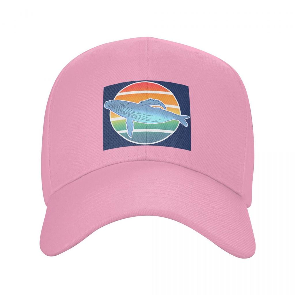 Cartoon Whale Ocean Animal Sunset Print Baseball Caps Fashion Men Women Hats Adjustable Cap Streetwear Baseball Hat Casquette