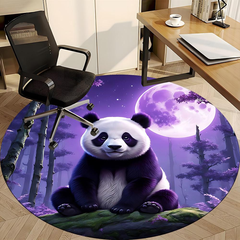 1pc Panda Moon Night Forest Chair Carpet for Office, , Non-slip carpet, Very suitable for offices, farmhouses,Outdoor carpet yy251120079