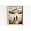 Mom & Child Wall Art Print Mother Daughter Son Portrait Printable Family Artwork Canvas Painting Living Room Bedroom Home Decor
