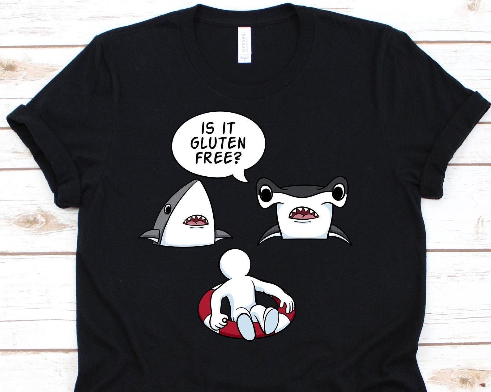 Is It Gluten Free Shirt, Celiac Disease Awareness Tshirt For Coeliac Disorder Patient Warrior, Celiac Disease Gift, Shark Tee 4XL