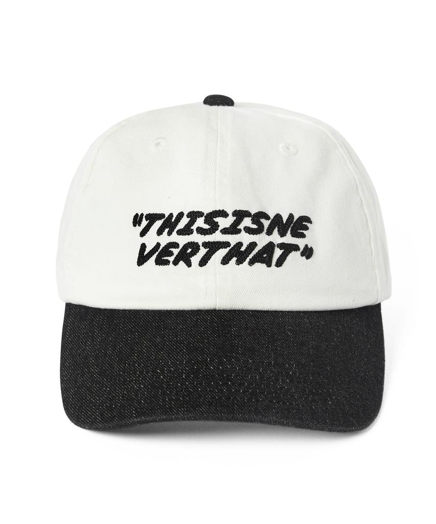 THISISNEVERTHAT Visor Denim Cap White/Black