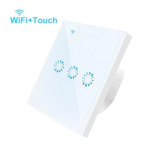 Micro-Link Smart WiFi Touch Switch with Voice Control for Timer Functions, Compatible with Google Assistant and Alexa