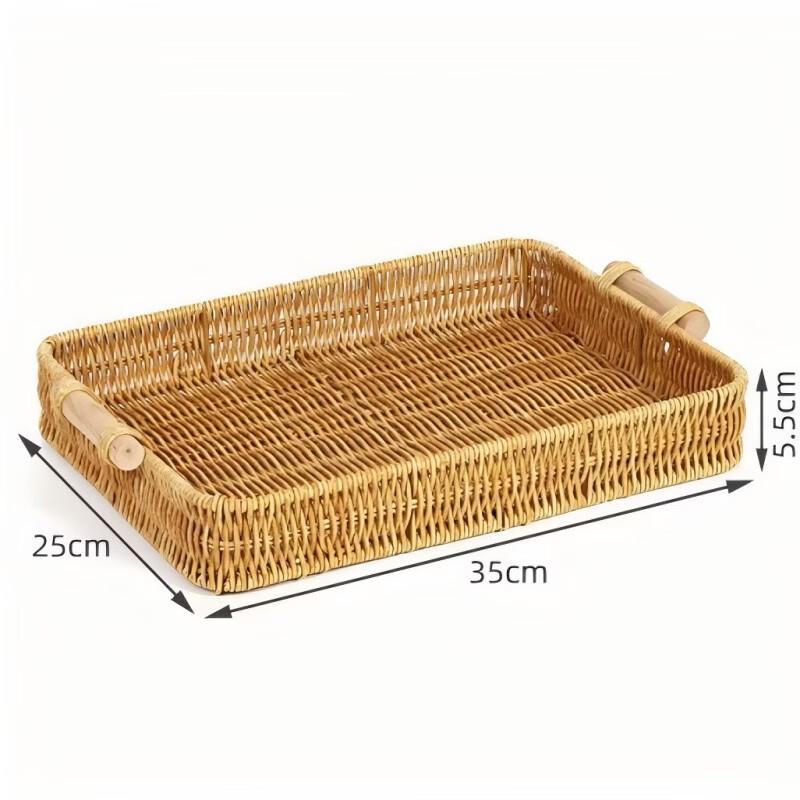 Dirien Woven Rattan Style Serving Tray