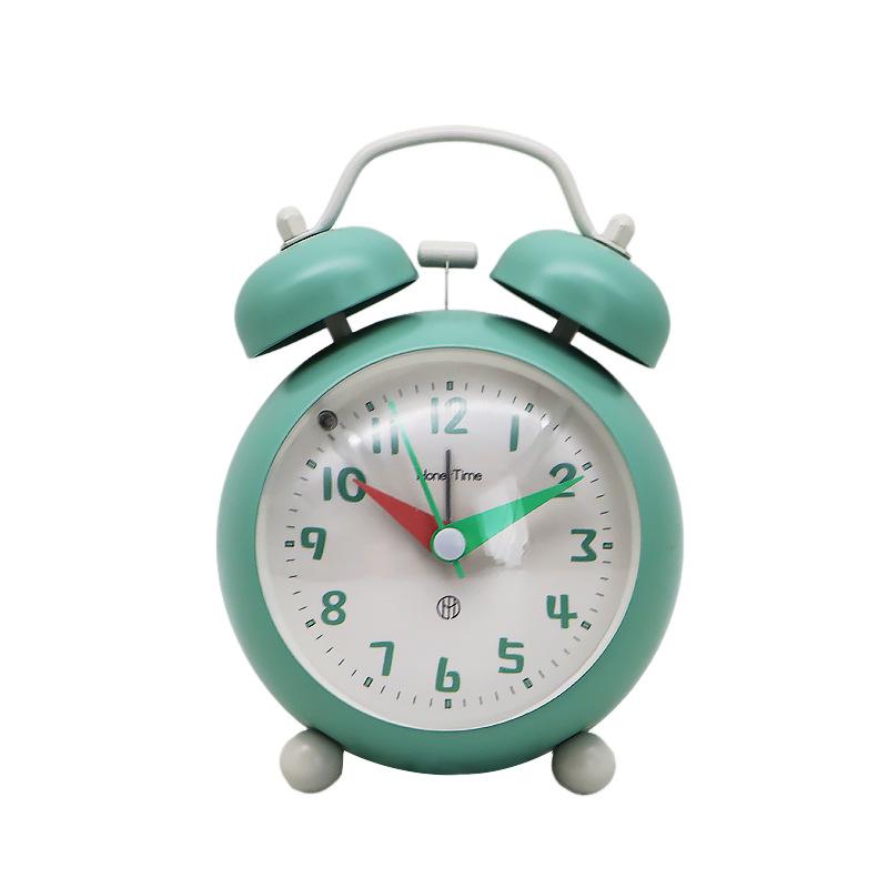 

Extra Large Ringtone Retro Round Convex Ring Alarm Clock Children s Student Home Bedside Silent Sweep Second Night Light Clock
