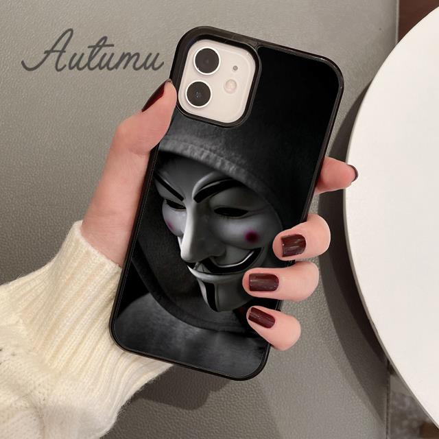 Hacker Anonymous Phone Case for iPhone 11 12 13 14 Pro Max Mini XR XS SE 2020 7 8 Plus Samsung Galaxy S21 S22 Cover Shell Coque