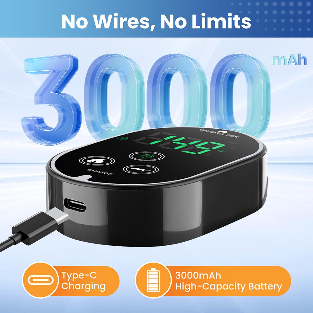 Ankle and Foot Massager Heated and Vibrating Ankle Guard-rechargeable Anble Massager-speed Termperature and 3-speed Massage Mode, Gifs Forl Oves