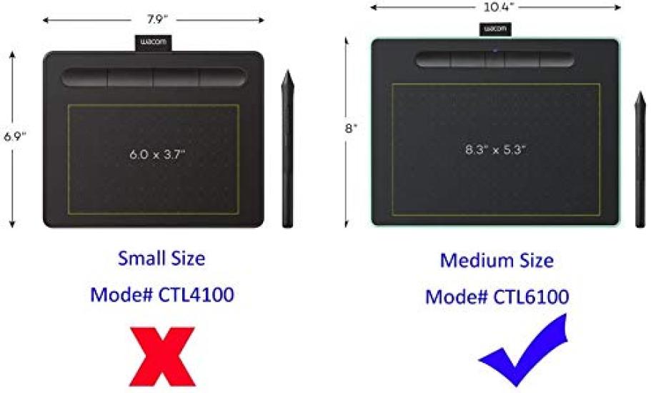 Aenllosi (Medium) Protective Storage Case for the Wacom Intuos Medium TCTL6100WL Pen Tablet