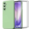 Silicone Case - BOOLING - for Samsung Galaxy S26 Plus - Slim Flexible Green - 2 Tempered Glass