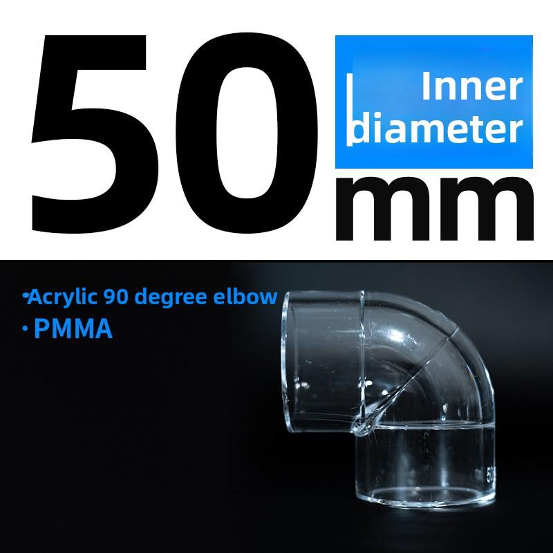 1PC I.D 16/20/25/32mm Acrylic Pipe Fittings Transparent 90 Degree Elbow End Plug Tee Connectors Aquarium Fish Tank Garden Joint