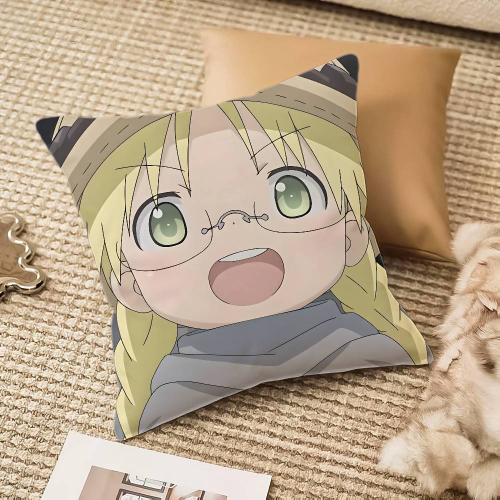 

Nanachi Riko From Made In Abyss Pillow Case Anti-dustmite Invisible Zipper Sofa Bed 12x12Inch
