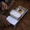 Aluminum Camping Lunch Box Bentos Container With Folding Handle Portable Bentos Box Pressure Relief Lunch Box Enduring