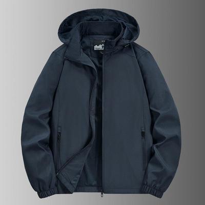 Men's Jacket Autumn Youth Fashion Versatile Casual Spring and Autumn Removable Hat Jacket Men