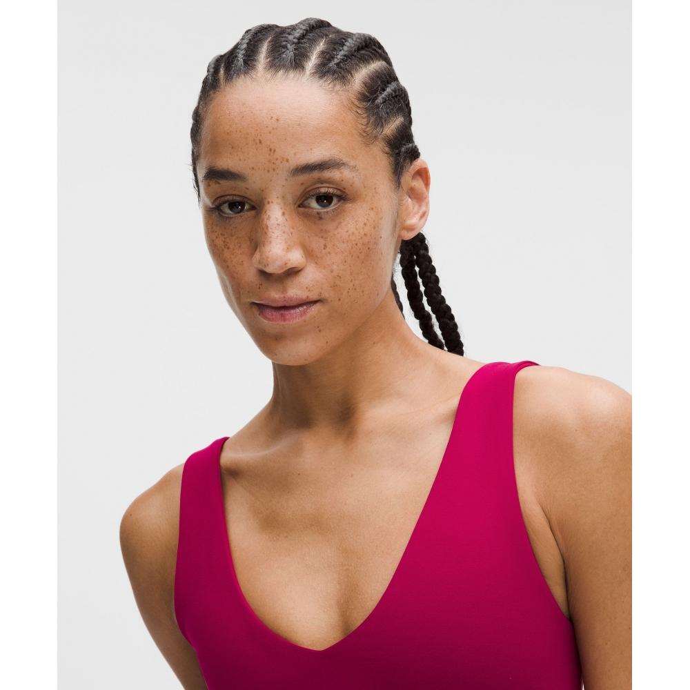 Lululemon Align  V Neck BrA  Light Support  A B Cup Berry rumBle