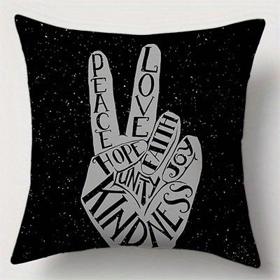 Home Decor Love-Themed Geometric And Peaceful Pillow Covers Pattern Cushion Cover Suitable For Sofa Bedroom Car Pillow Cover