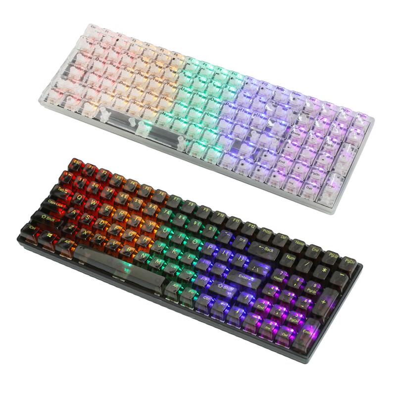 Y-FRUITFUL K10 100-Key Single Mode Wired RGB Mechanical Keyboard with Transparent Keycaps