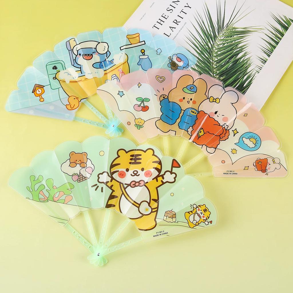 Cartoon Folding Fan, Student Handheld Fan, Gift for Children, Summer Portable Hand-Held Fan, Creative Small Gift for Kids