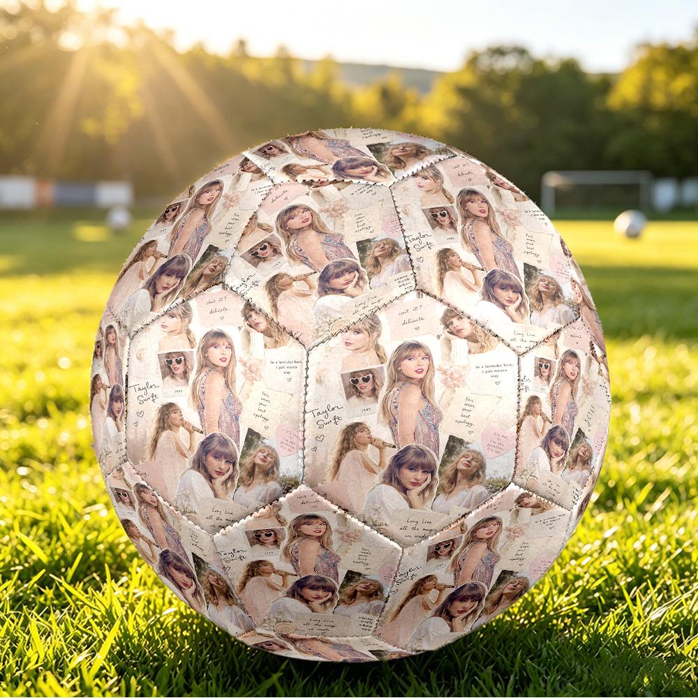 Taylor Swift Print Size 5 Soccer Ball Durable Shock?Absorbing Sports Ball For Training Match Outdoor Playing