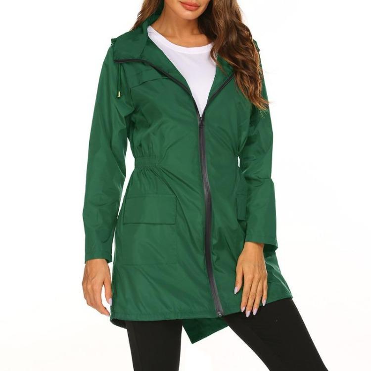 Capa de Chuva Impermeável para Mulheres Jaqueta Corta-vento para Exterior Casaco para Caminhada Floresta Roupa de Chuva