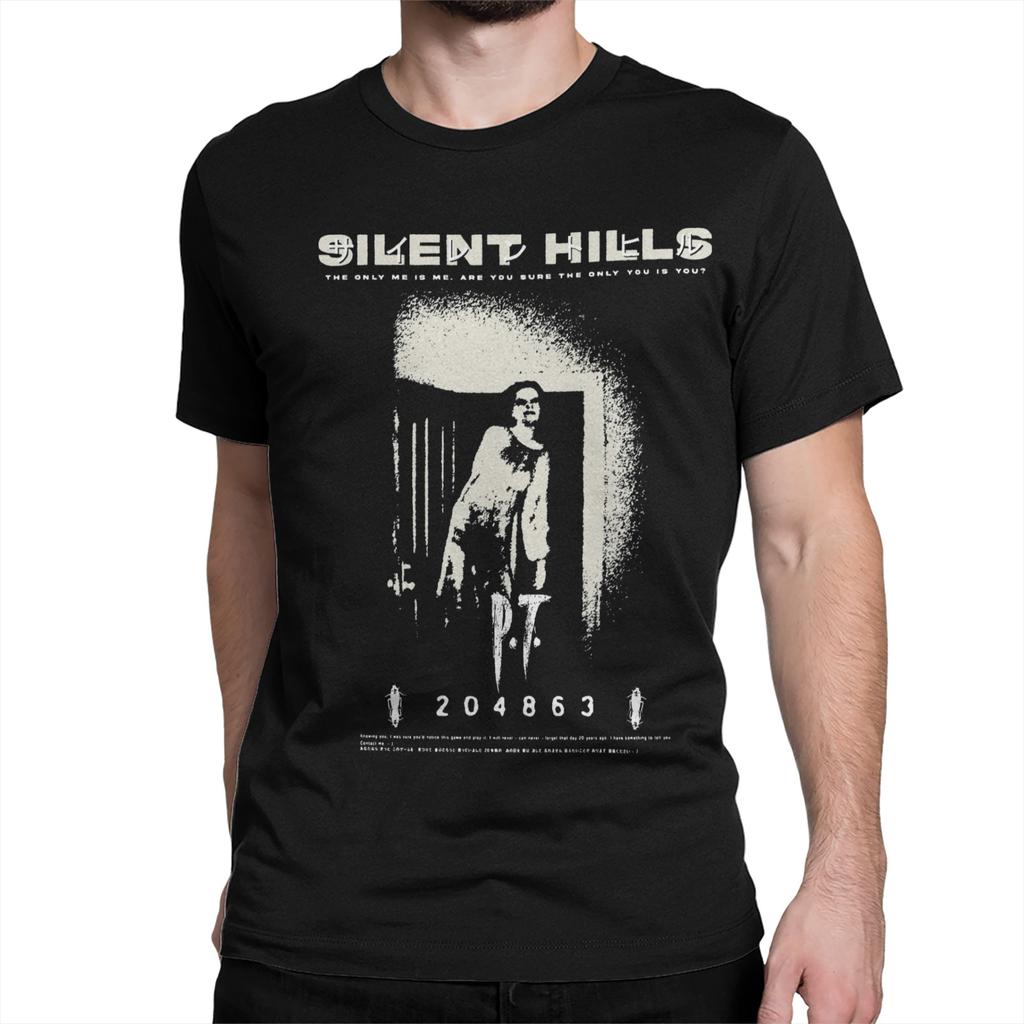 Herren Damen Silent Hill T-Shirts Horror Spiel Reine Baumwolle Kleidung Lässig Kurzarm Rundhals T-Shirts Übergröße T-Shirts