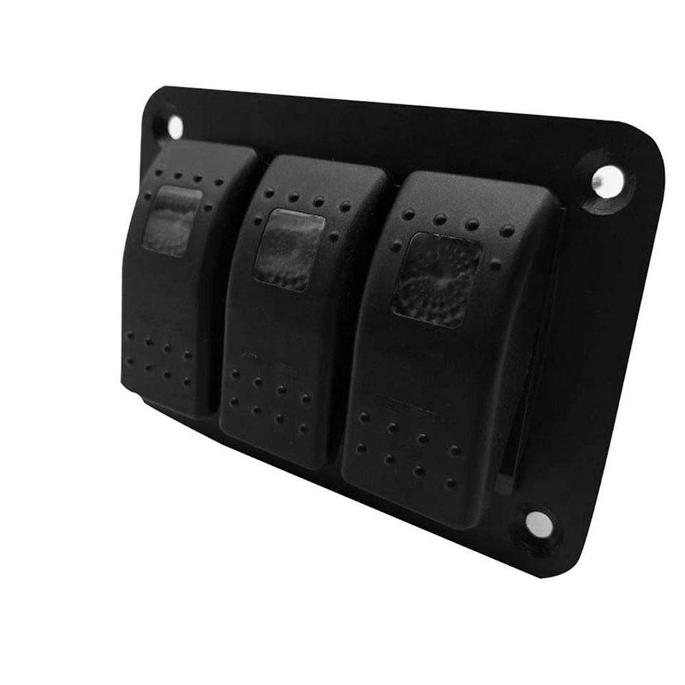 3-Gang Toggle Rocker Switch Panel for Car/Boat/Marine/RV