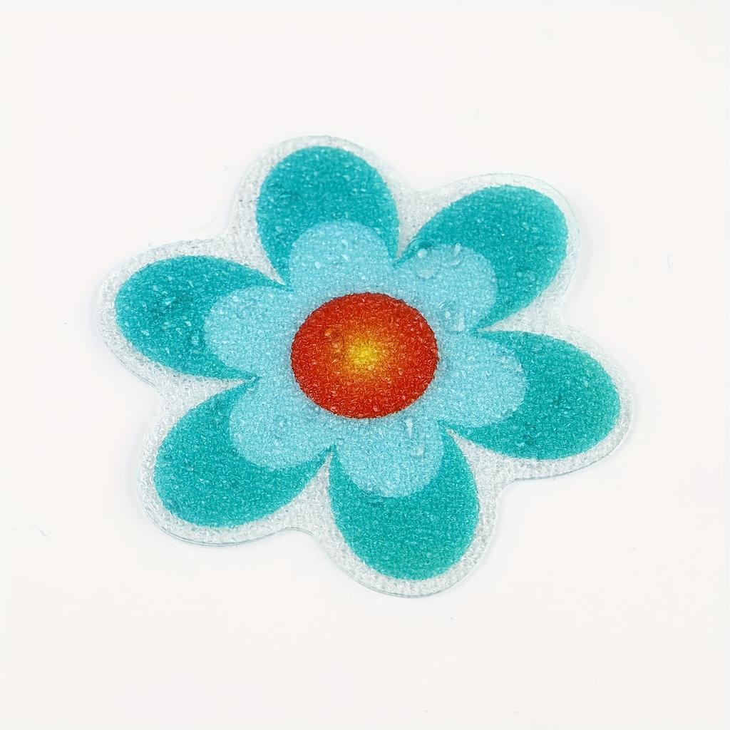 10-color Flower Self-adhesive Bathtub Non-slip Stickers for Bathroom and Stairs Strong Friction Safety Non-slip Tape Colorful Stickers