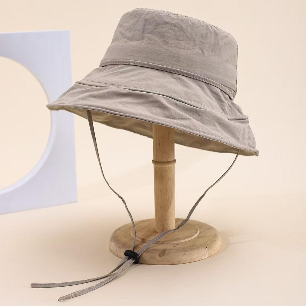 Women'S Bucket Hat Spring Summer Windproof Sunshade Fisherman Cap Female Sunscreen Sun Hat Cloth Foldable Sunhat New