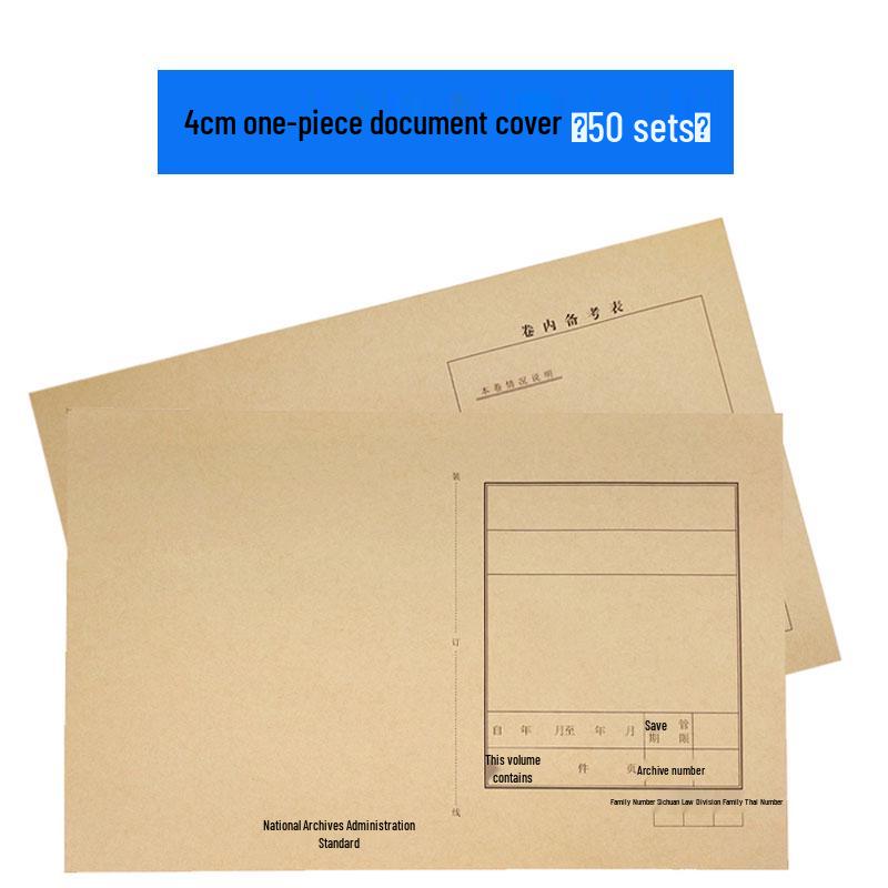 100-Pack A4/A3 Acid-Free Kraft Paper Document Covers for School, Law Firm, Architectural Use
