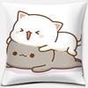 45X45Cm Cartoon Cute Pillow Case Mocha Mochi Peach Cat Cushion Cover Pillow Cover Decorative Pillows For Sofa Car Pillowcase