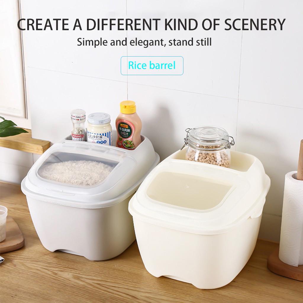Buy [BC] 10KG Flip Cover Sealed Multi-function Rice Bucket Storage Box ...