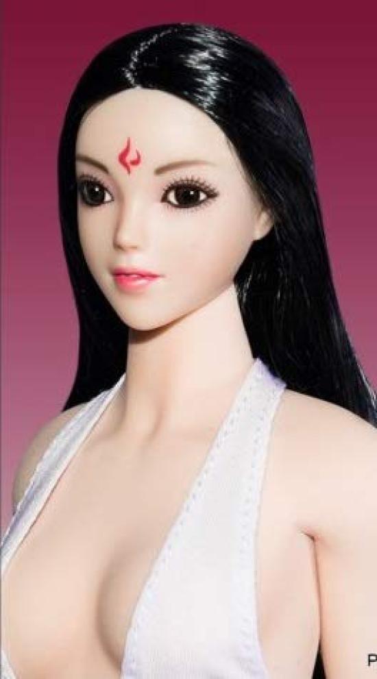 

Экшн-фигурка в древнем стиле, азиатская красивая девушка, женская голова с длинными черными волосами [TOYBARJAPAN] 1/6 Аксессуары/Женская