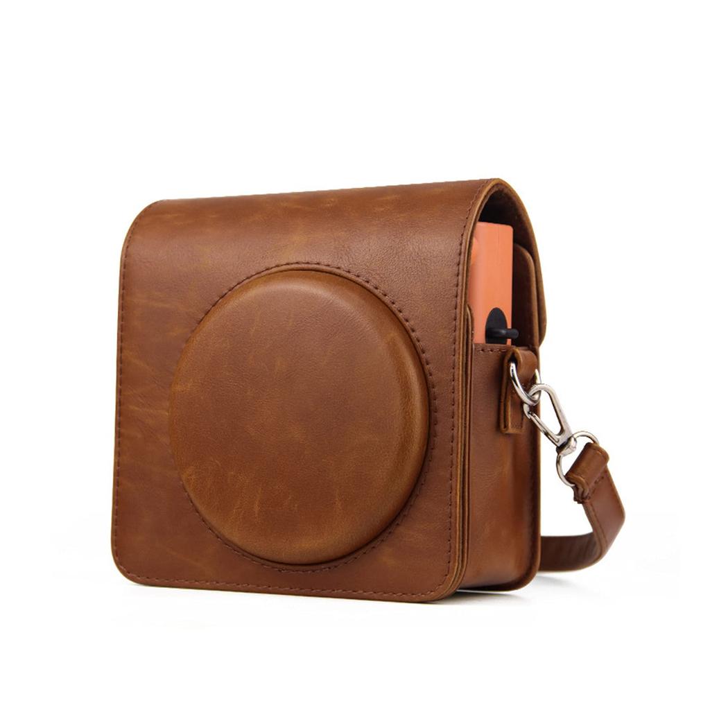 HIYQIN Cheki FUJIFILM Instax SQUARE SQ1 Camera Camera Protection Case with Shoulder PU Leather Case, Bag, Strap, (Brown)