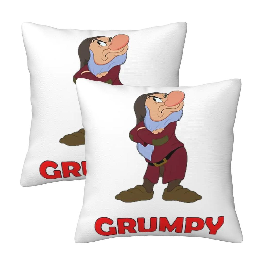 Grumpy Dwarf (5) 2 Pcs Square Pillowcase Pillow Cover Cushion Decor Comfort Throw Pillow For Home Sofa