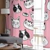 Niedlichen Cartoon Hand Gezogen Katze Tüll Vorhänge Für Wohnzimmer Schlafzimmer Dekor Chiffon Sheer Voile Küche Fenster Vorhang