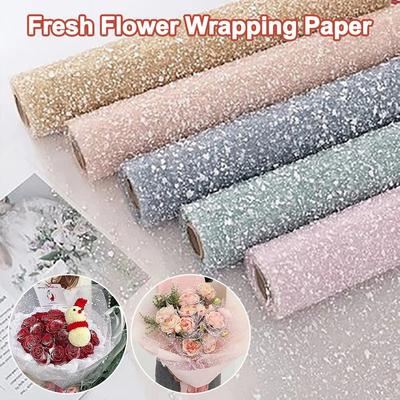 Snowflake Fresh Flower Wrapping Paper 50cm Wide DIY Mesh Wrapping Paper Florist Wrap Supplies Wedding Birthday Party Decoration