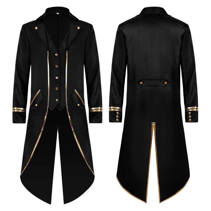 Tailcoat Steampunk Long Tuxedo Medieval Prince Victorian Gothic Coat  Halloween
