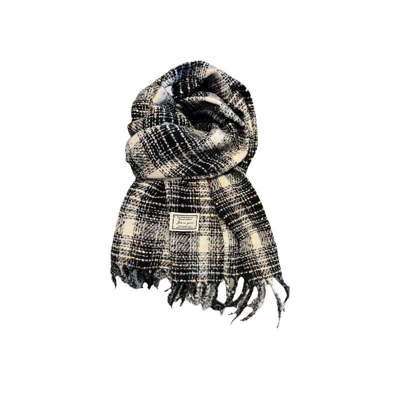 2024 Grauer Herren-Winterschal im koreanischen & japanischen Stil - Vielseitiger Studenten-Halswärmer & Schal