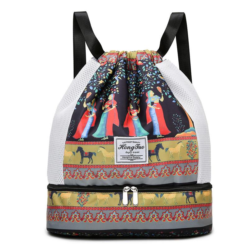 

Fitness Bag with Dry and Wet Separation Swimming Bag Waterproof Beach Storage Backpack Women s Small Bag