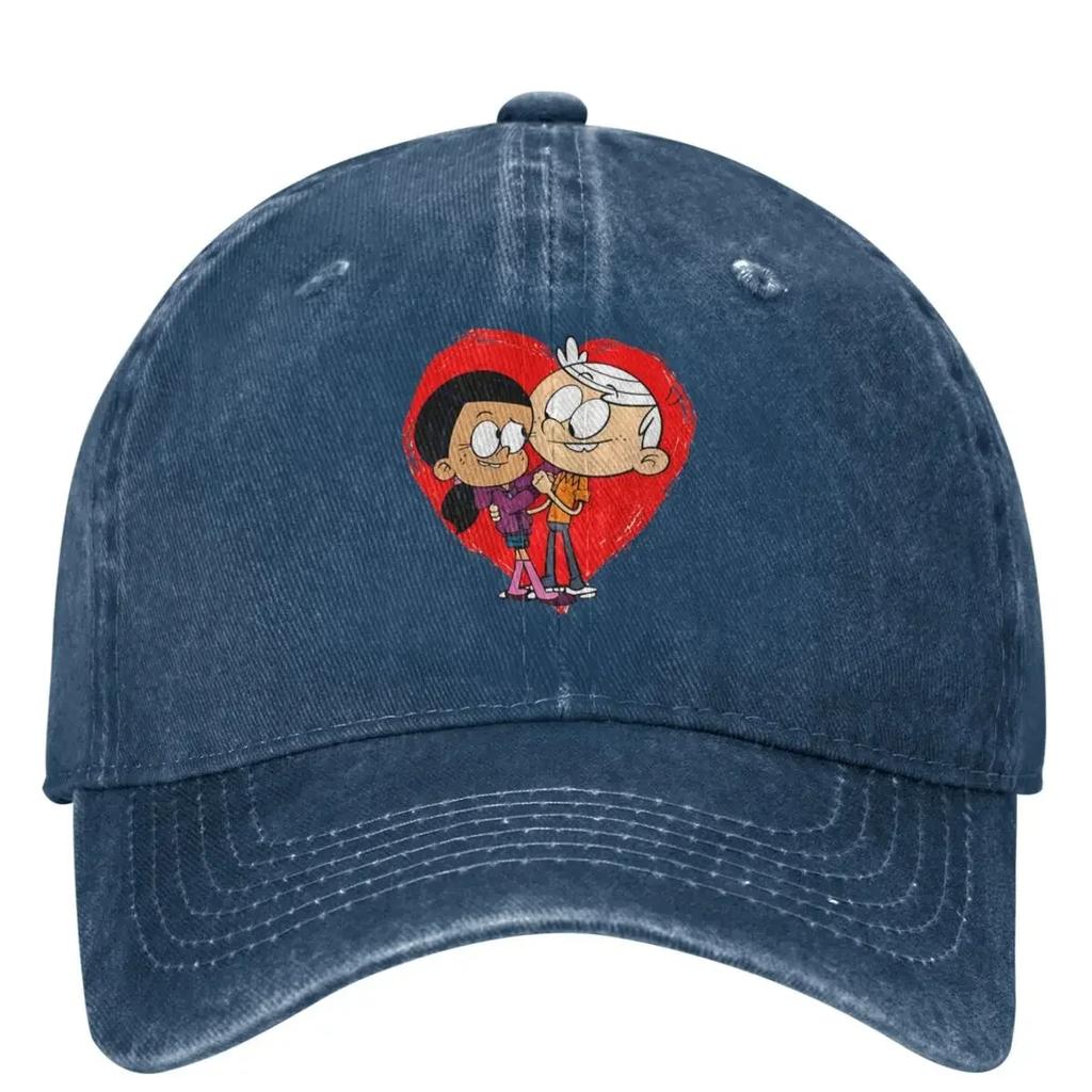 L-Loud Houses Family Cartoon Denim Baseball Cap Outdoor Gym Trucker Hat Summer Women Unisex Classic Design Baseball Caps