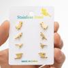 4 Pairs Dinosaur Earrings Fun Stainless Steel Ear Studs Dinosaur Ear Jewelry Suitable for Fashionable Teens Present