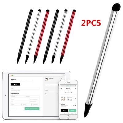 IPhone iPad Tablet için 2 Adet Kapasitif Kalem Dokunmatik Ekran Stylus Kalemi Evrensel