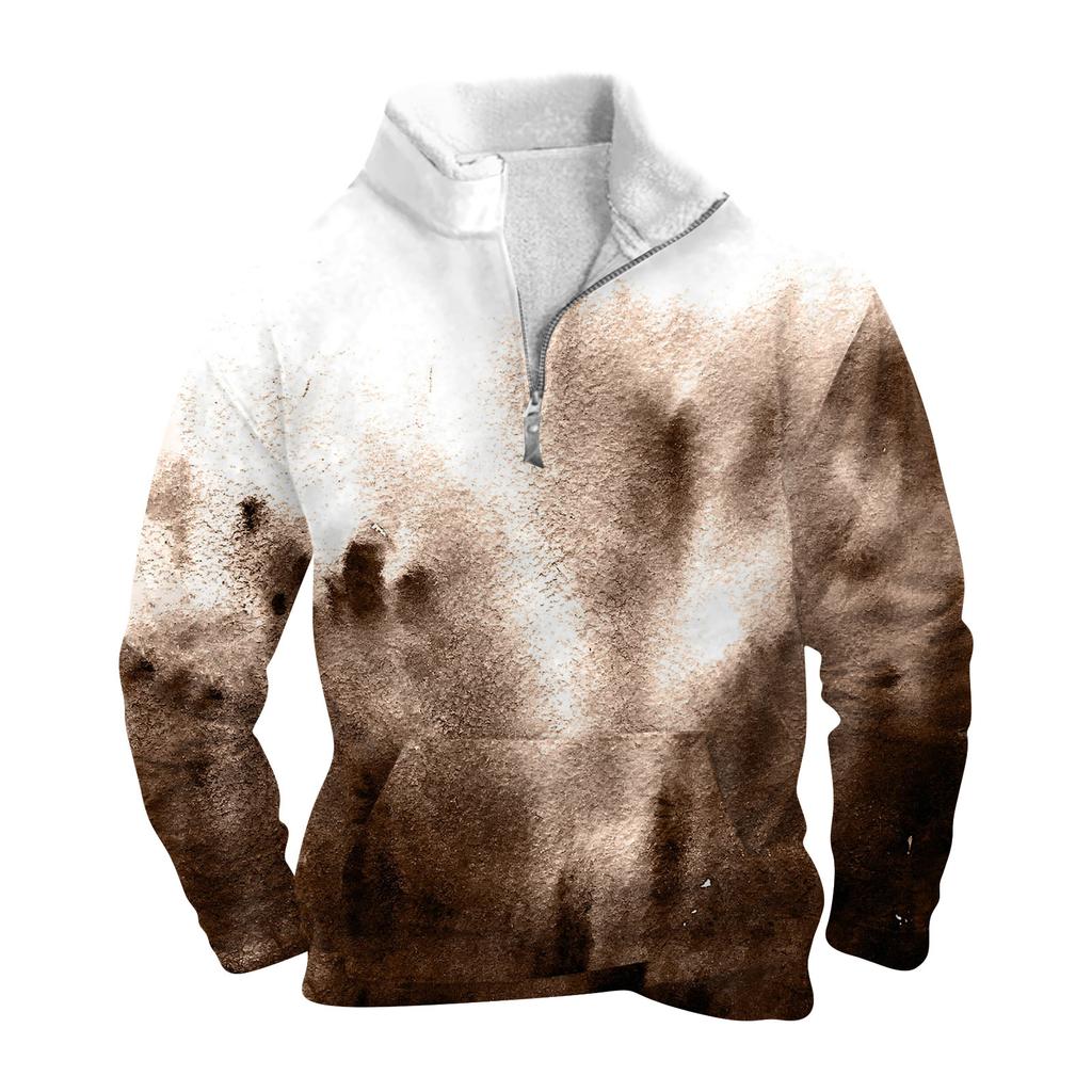 Spring And Autumn Men's Standing Collar Sweatshirt Is Outdoor Casual Sweaters Tops