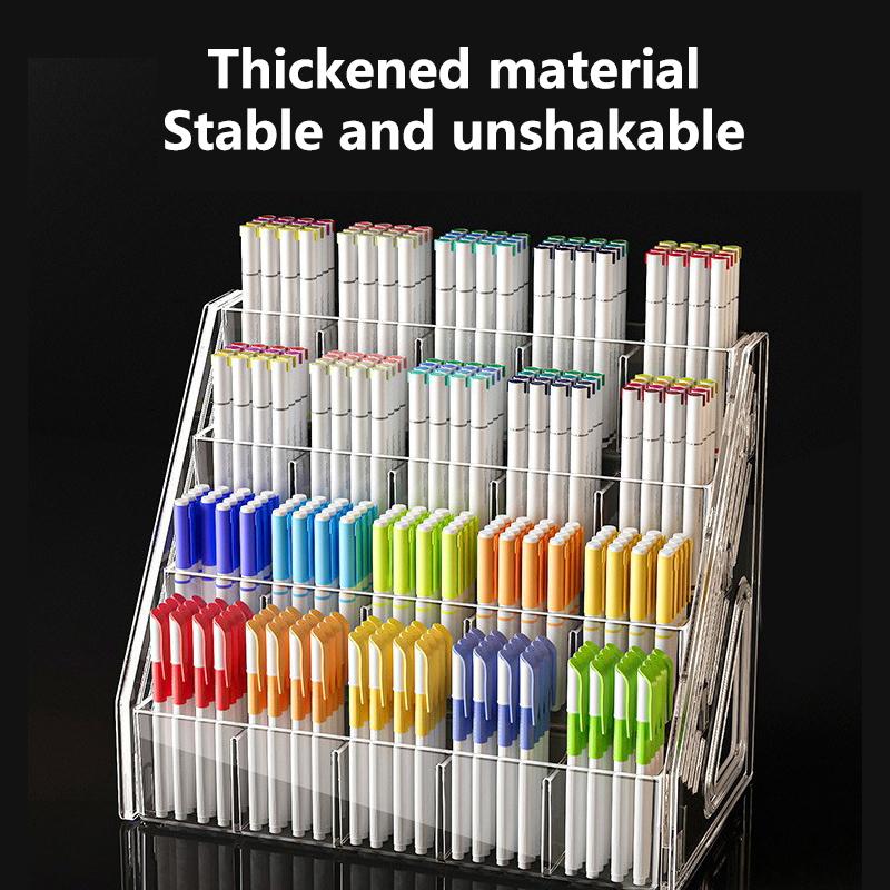 3/4/5 Layer Watercolor Pencil Storage Rack Desktop Large Capacity Partition Stationery Shop Storage Rack Marker Pen Storage Box