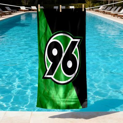 Hannover 96 Football Print Beach Towel Design, Soft, Lightweight. for Home Bathroom, Spa, Pool, Yoga, Surfing, Camping, Gift for Family, Friend