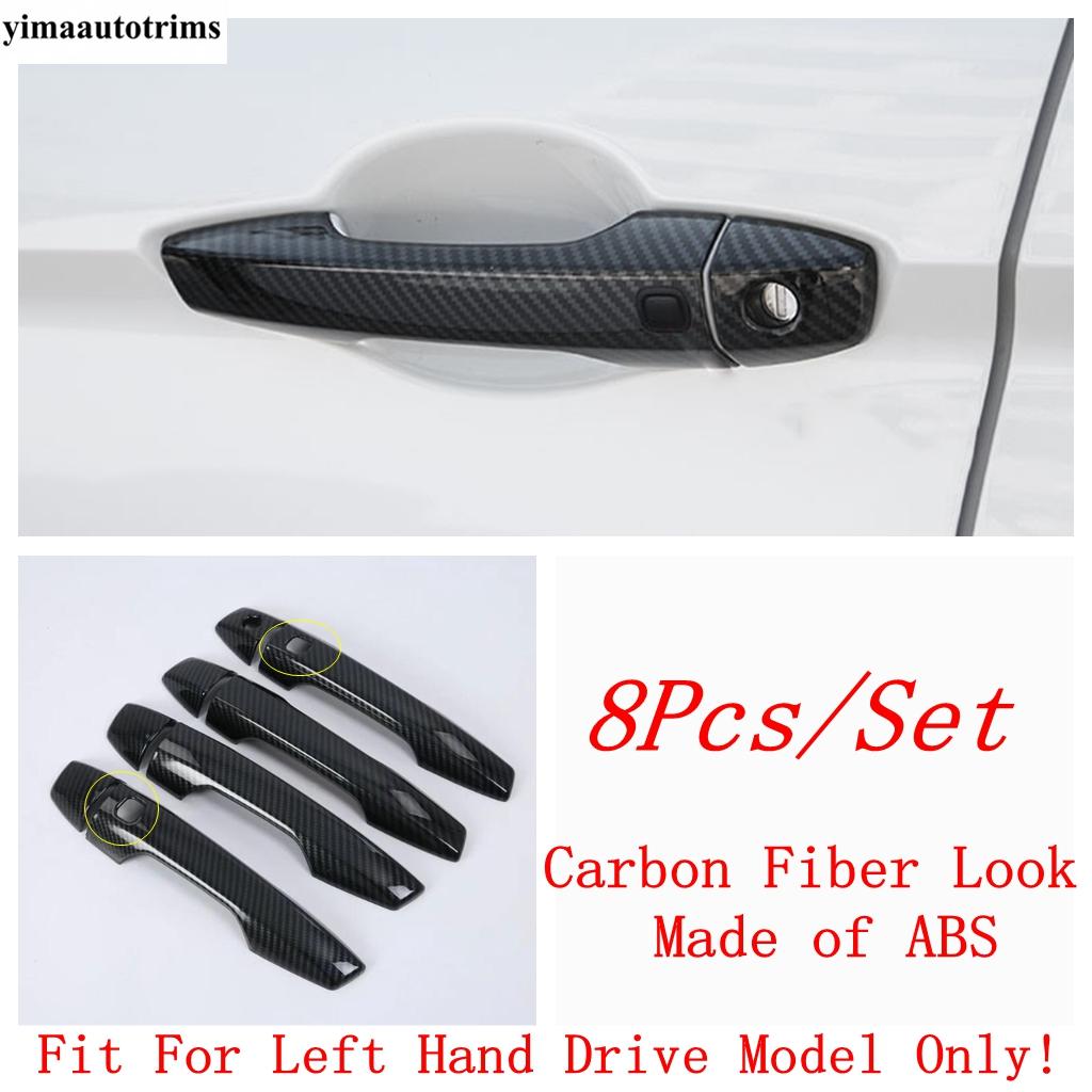 Car Side Door Handle Decoration Protection Cover Trim For Mitsubishi Outlander  - 2025 ABS Chrome / Carbon Fiber Accessories