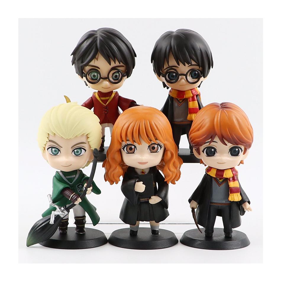 Die Harry Potter Actionfiguren mit Hermione Ron Malfort Modellen, Q-Version Puppen zur Auto Dekoration oder als Geschenk für Kinder